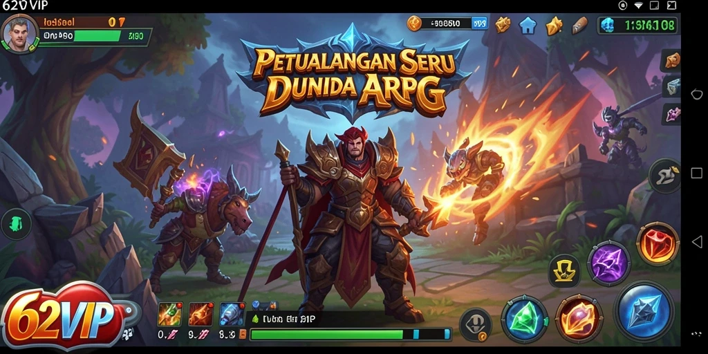 Tampilan gameplay mendebarkan dalam 62VIP yang membawa petualangan seru.