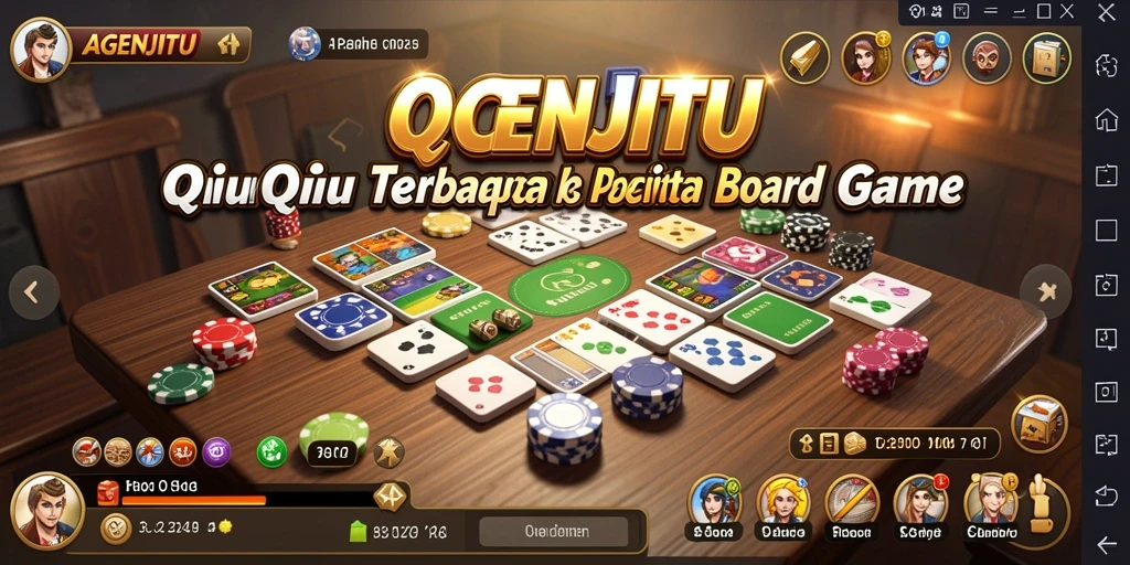 Menampilkan gameplay seru AGENJITU dalam permainan QiuQiu.