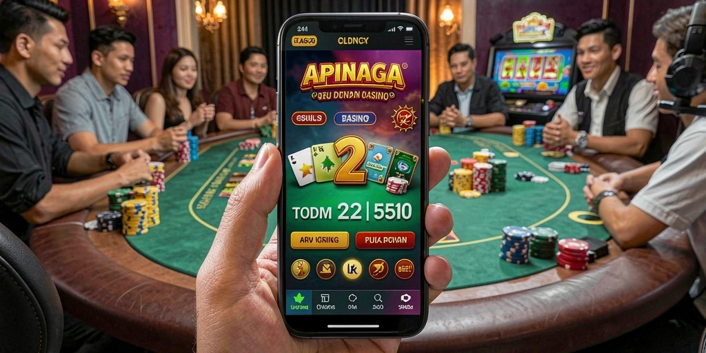 Tampilan menarik dari gameplay Kasino di APINAGA.