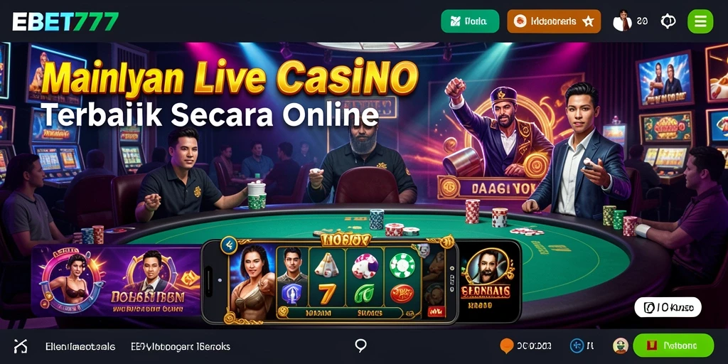 Tampilan gameplay Live Casino yang mengasyikkan di EBET777.