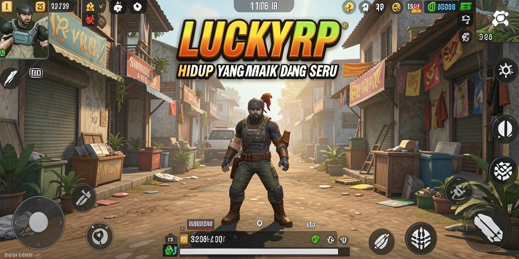 Tampilan menarik dari gameplay simulasi di LUCKYRP.