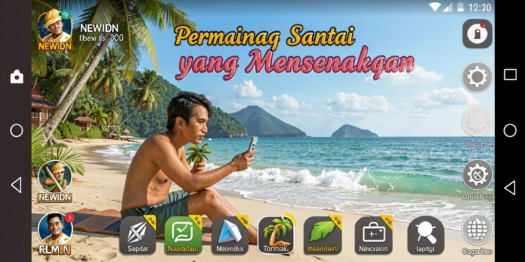 Screenshot NEWIDN menampilkan karakter lucu dalam gameplay santai.