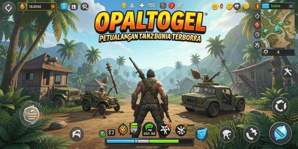 Screenshot gameplay OPALTOGEL yang menampilkan dunia terbuka yang luas.