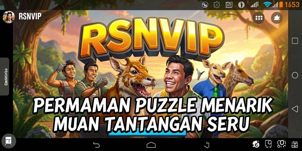 Screenshot gameplay puzzle RSNVIP menampilkan tantangan seru dan mendebarkan.