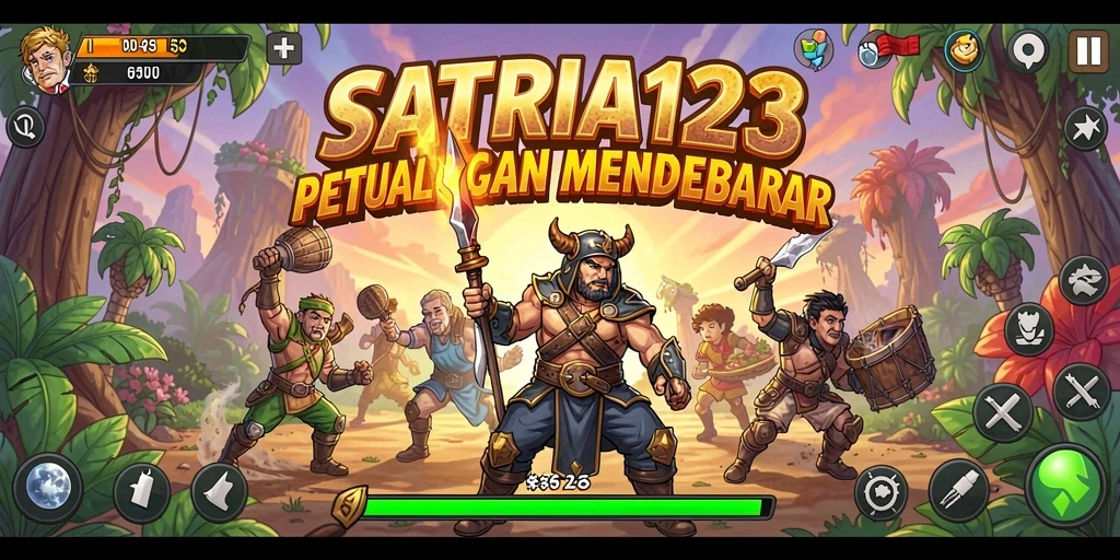 Tampilan dinamis gameplay SATRIA123 yang penuh aksi dan tantangan.